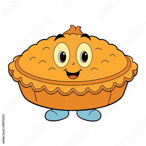 Pie vector illustration, pie vector art, pie silhouette, hand drawn vector illustration of a cake cartoon vector icon