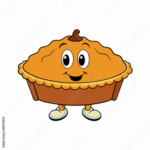 Pie vector illustration, pie vector art, pie silhouette, hand drawn vector illustration of a cake cartoon vector icon
