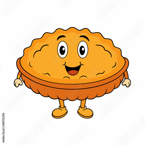 Pie vector illustration, pie vector art, pie silhouette, hand drawn vector illustration of a cake cartoon vector icon