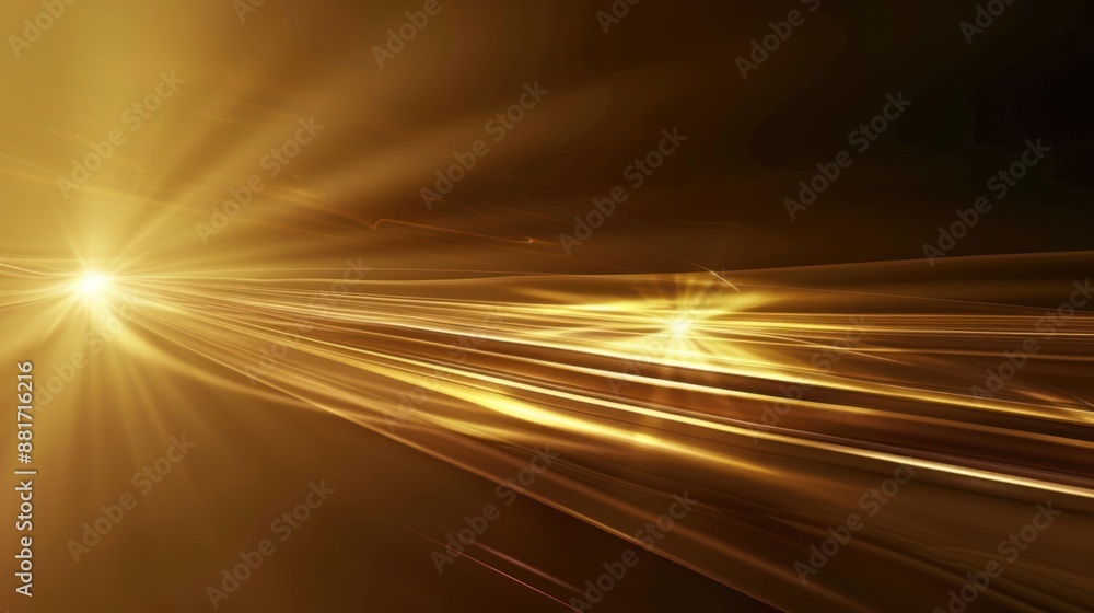 Abstract Golden Rays of Light