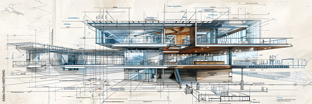 Meticulous Architectural Blueprint with Detailed Dimensions and Annotations for Professional Construction Use Meticulous Architectural Blueprint with Detailed Dimensions and Annotations for Professional Construction Use