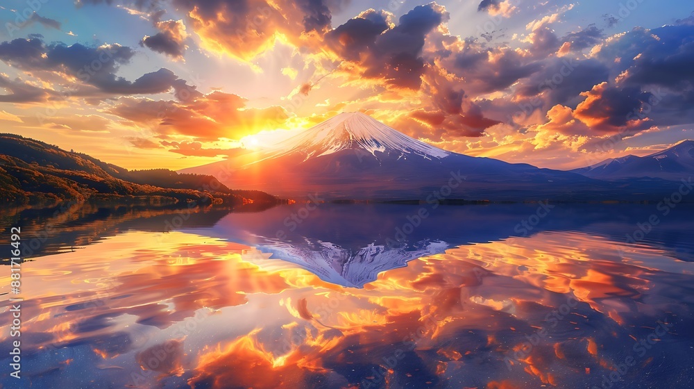 Fototapeta premium Sunset over the Namib Desert Dunes