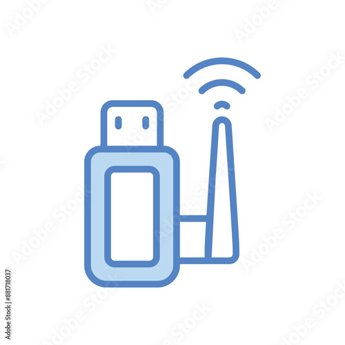 Wireless adapter vector icon