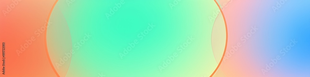 Gradient background with abstract design in soft blue, green, pink tones. Large, thin circular shape overlaps color gradients in center Gradient background with abstract design in soft blue, green, pink tones. Large, thin circular shape overlaps color gradients in center