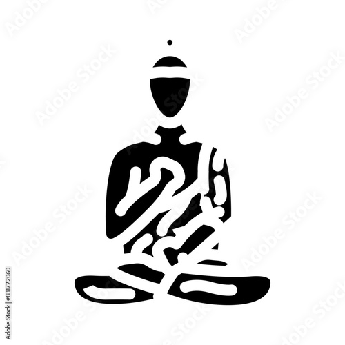 bodhisattva buddhism glyph icon vector. bodhisattva buddhism sign. isolated symbol illustration
