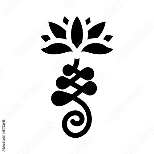 enlightenment buddhism glyph icon vector. enlightenment buddhism sign. isolated symbol illustration