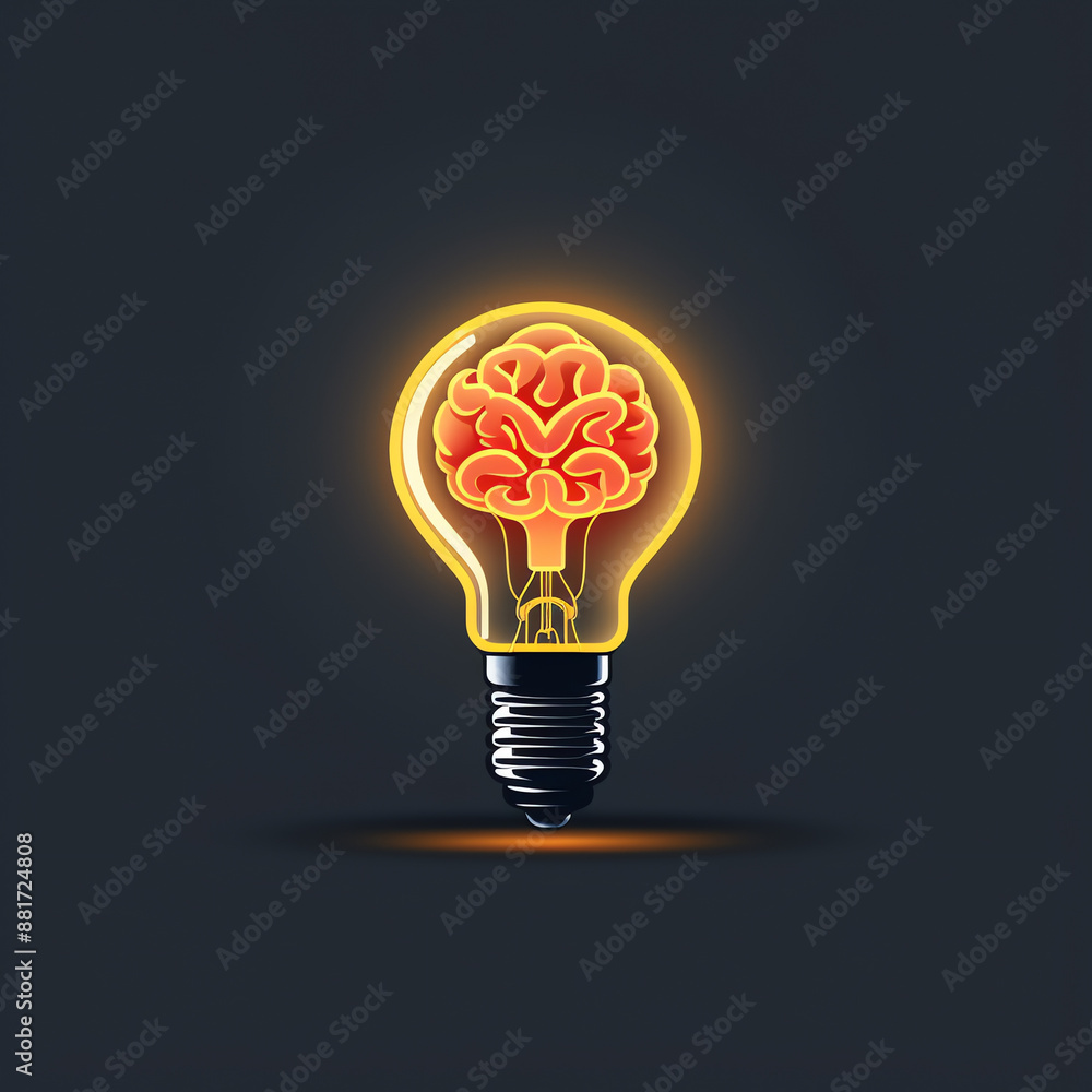 a light bulb with a brain inside a light bulb with a brain inside