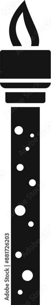 Burning torch passing ceremony black and white silhouette icon Burning torch passing ceremony black and white silhouette icon