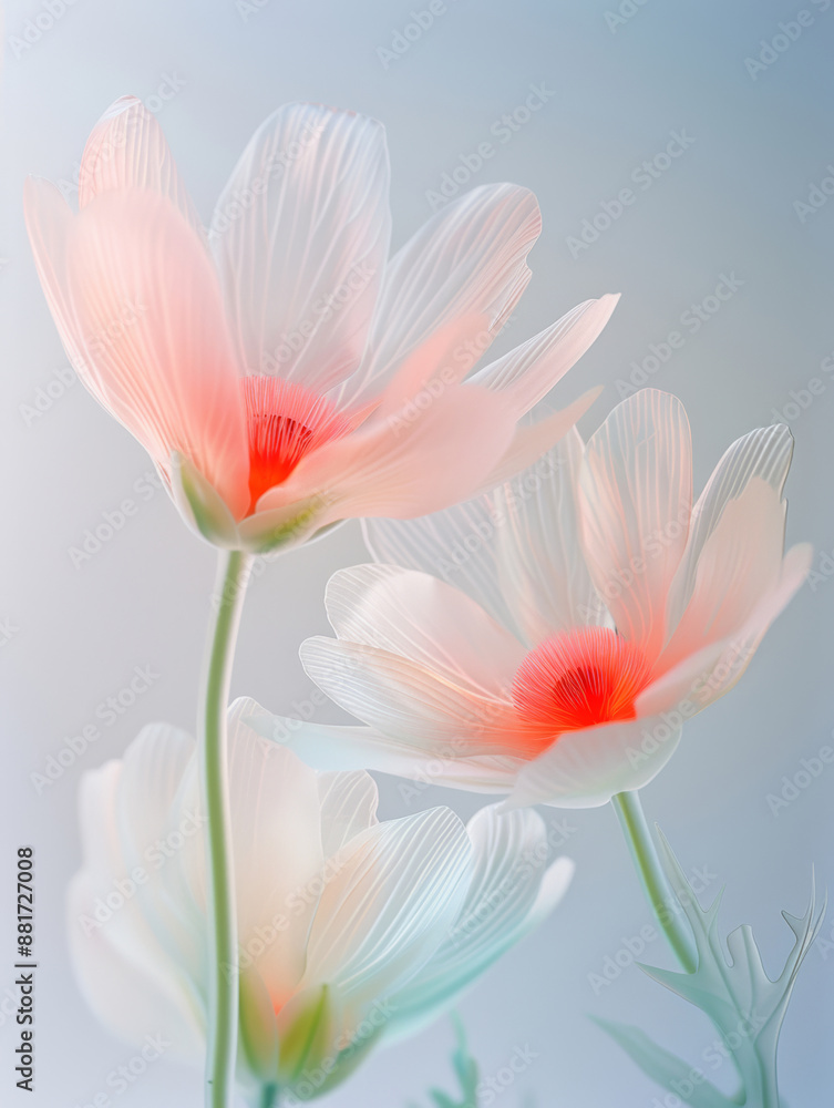 blossom flower and leaf, translucence minimalist, frosted glass blur covered, multiple exposures, spring, summer, macro photography blossom flower and leaf, translucence minimalist, frosted glass blur covered, multiple exposures, spring, summer, macro photography