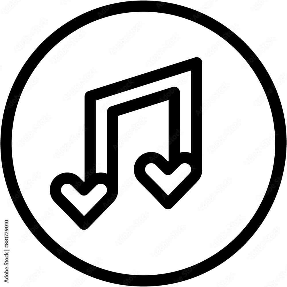 Vector Icon Music, Love, Heart, Romantic, Valentine Day, Wedding