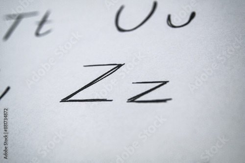 PENCIL AND ALPHABET LETTER Z
