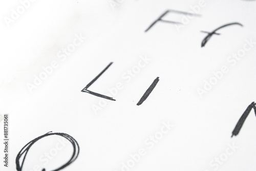 PENCIL AND ALPHABET LETTER L