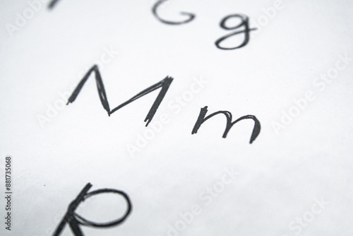 PENCIL AND ALPHABET LETTER M