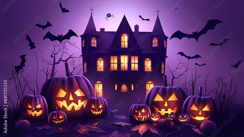Eerie Halloween Night at the Spooky Haunted House Eerie Halloween Night at the Spooky Haunted House