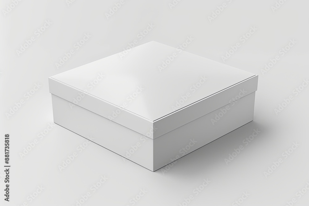 Blank White Box Mockup on Isolated White Background created with Generative AI