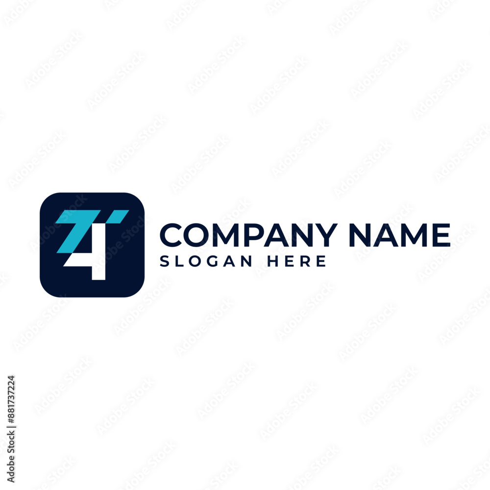 T4 initial logomark with the letter T is in the forward arrow represent the futuristic thinking in modern minimalist style T4 initial logomark with the letter T is in the forward arrow represent the futuristic thinking in modern minimalist style
