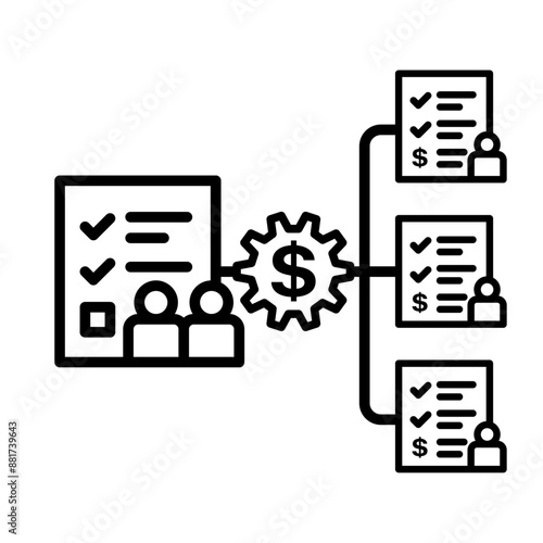 activity based cost icon vector