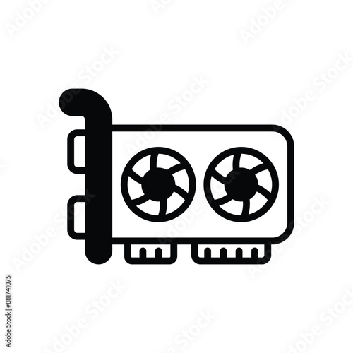 Graphics card vector icon