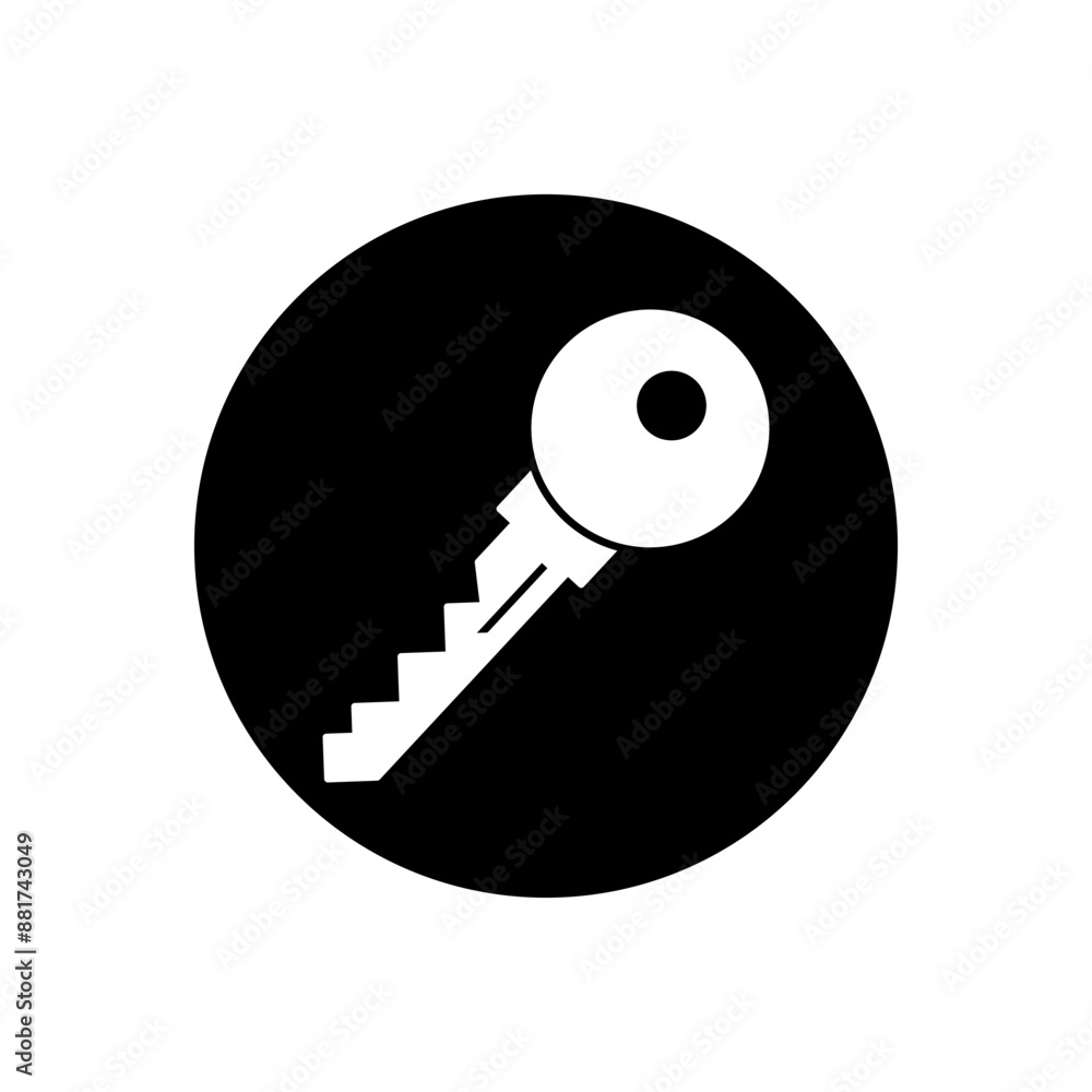 Key icon vector. Lock iluustartion sign. Closed symbol or logo. Key icon vector. Lock iluustartion sign. Closed symbol or logo.