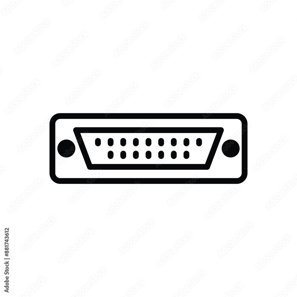 Parallel port vector icon Parallel port vector icon