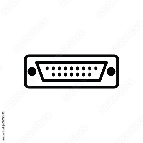 Parallel port vector icon
