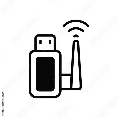 Wireless adapter vector icon