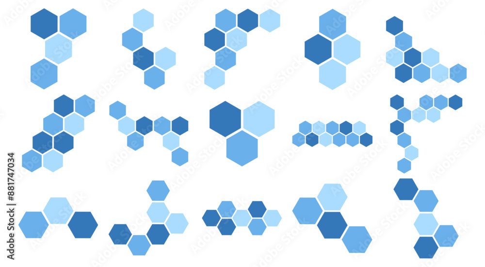 Blue Hexagons Pattern Blue Hexagons Pattern