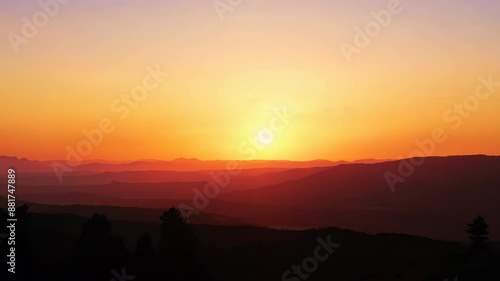 Wallpaper Mural Majestic sunset over mountain landscape with vibrant sky Torontodigital.ca