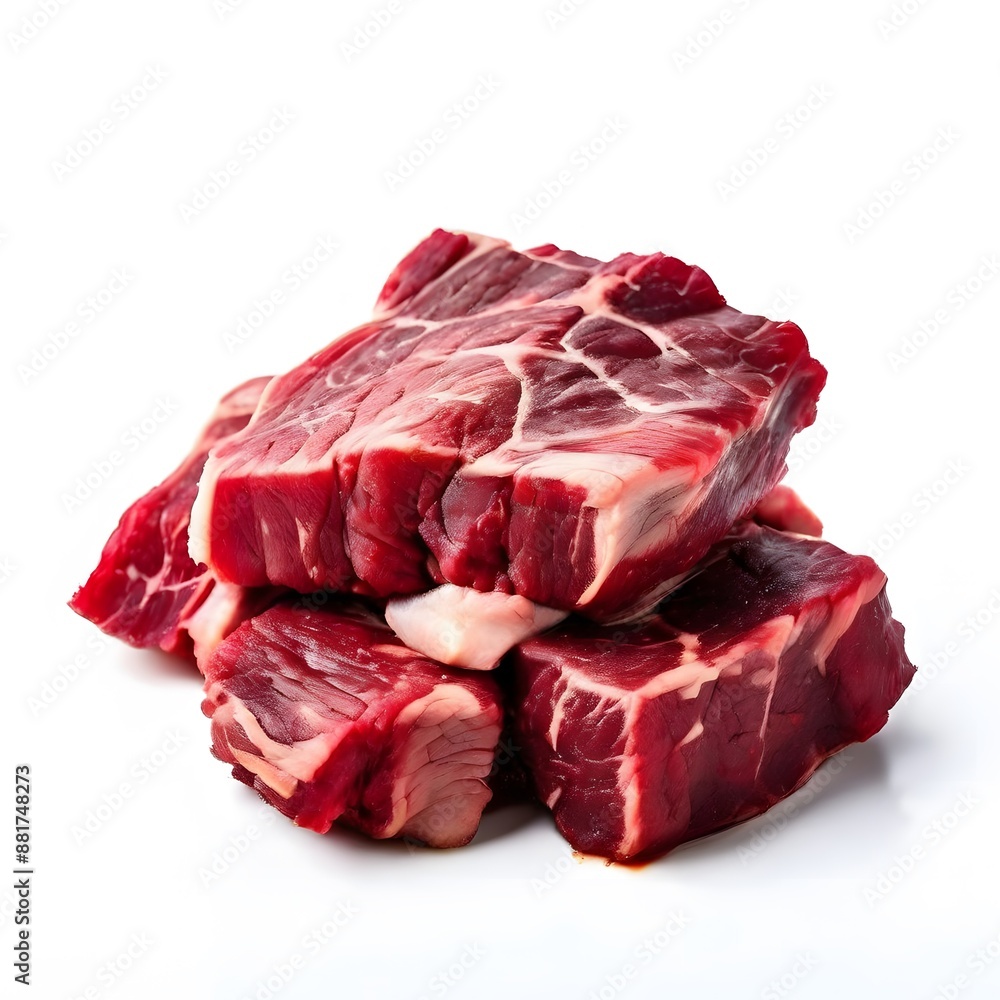raw meat on white background raw meat on white background