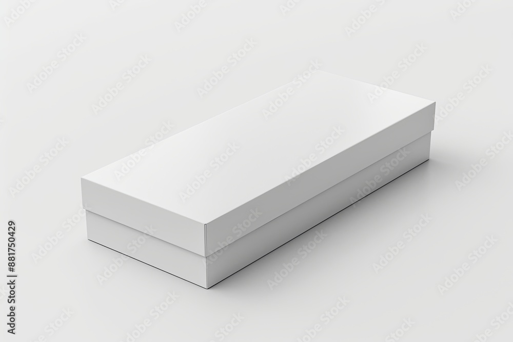 Blank White Box Mockup on Isolated White Background created with Generative AI Blank White Box Mockup on Isolated White Background created with Generative AI