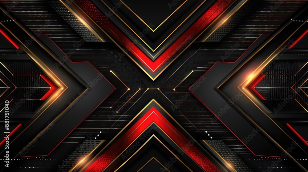 luxurious modern background for technology and futur in gold black and red luxurious modern background for technology and futur in gold black and red