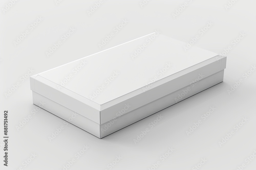 Blank White Box Mockup on Isolated White Background created with Generative AI Blank White Box Mockup on Isolated White Background created with Generative AI