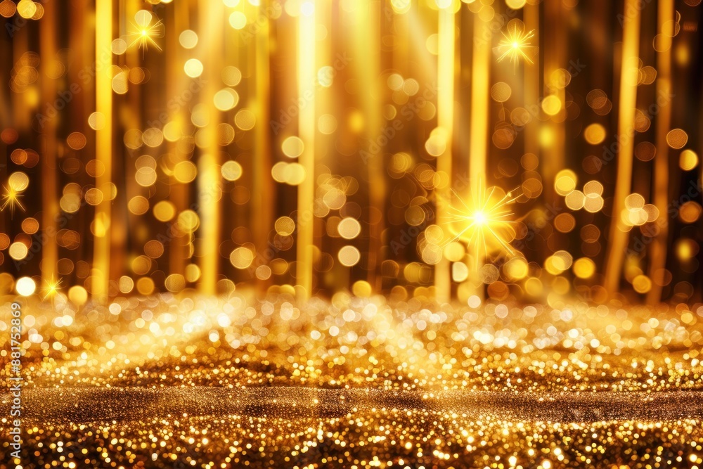 Obraz premium Elegant award night background, golden hues