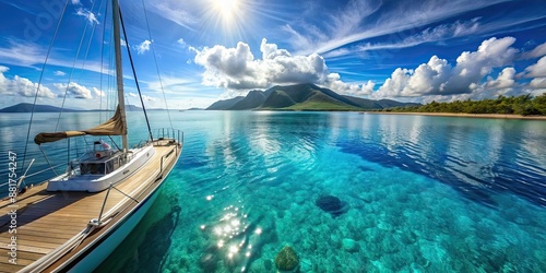 Sail away on an unforgettable adventure through crystal blue waters and breathtaking landscapes, Sailing, Adventure, Sailboat