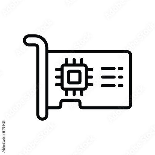 Ethernet card vector icon