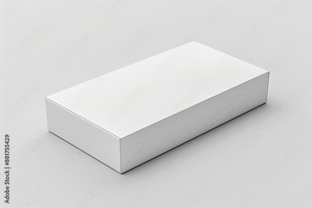 Fototapeta premium Blank White Box Mockup on Isolated White Background created with Generative AI
