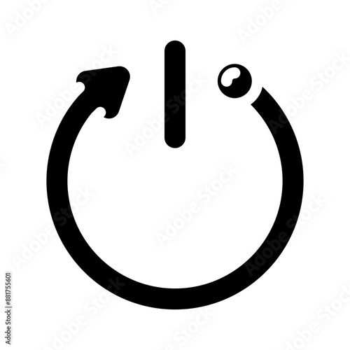 automatic shut down product label caution glyph icon vector. automatic shut down product label caution sign. isolated symbol illustration