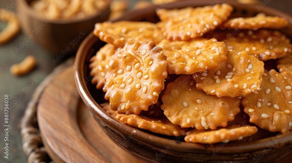 Close up of Indian snack farsan Close up of Indian snack farsan