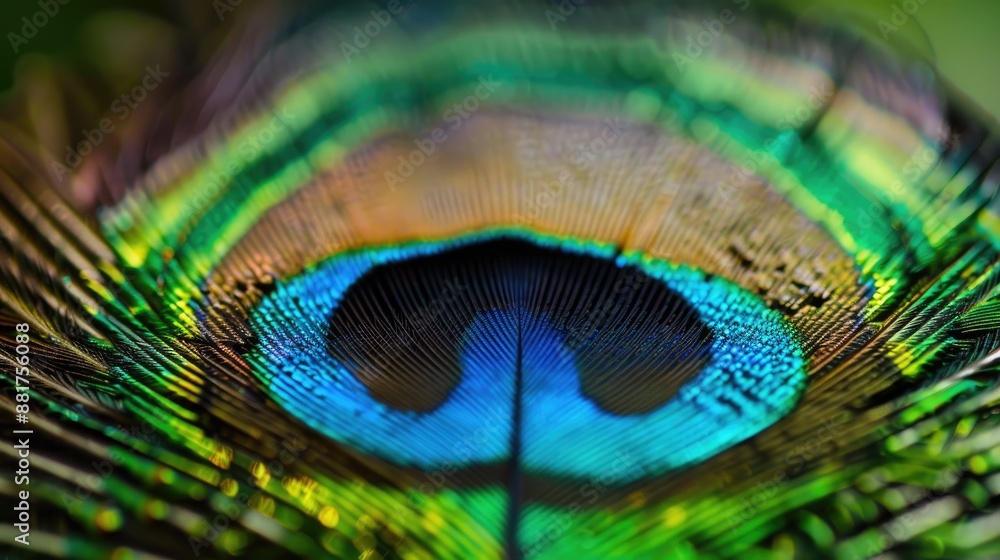 Naklejka premium Close up Picture of Peacock Feather