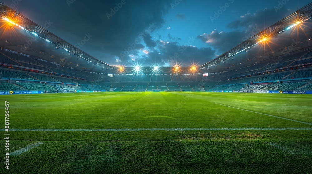 Stadium Under Evening Lights - Generative AI Stadium Under Evening Lights - Generative AI