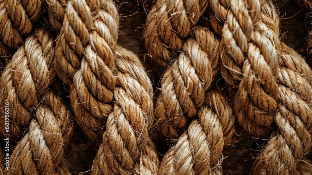 Close up background of hemp rope with space for text Close up background of hemp rope with space for text