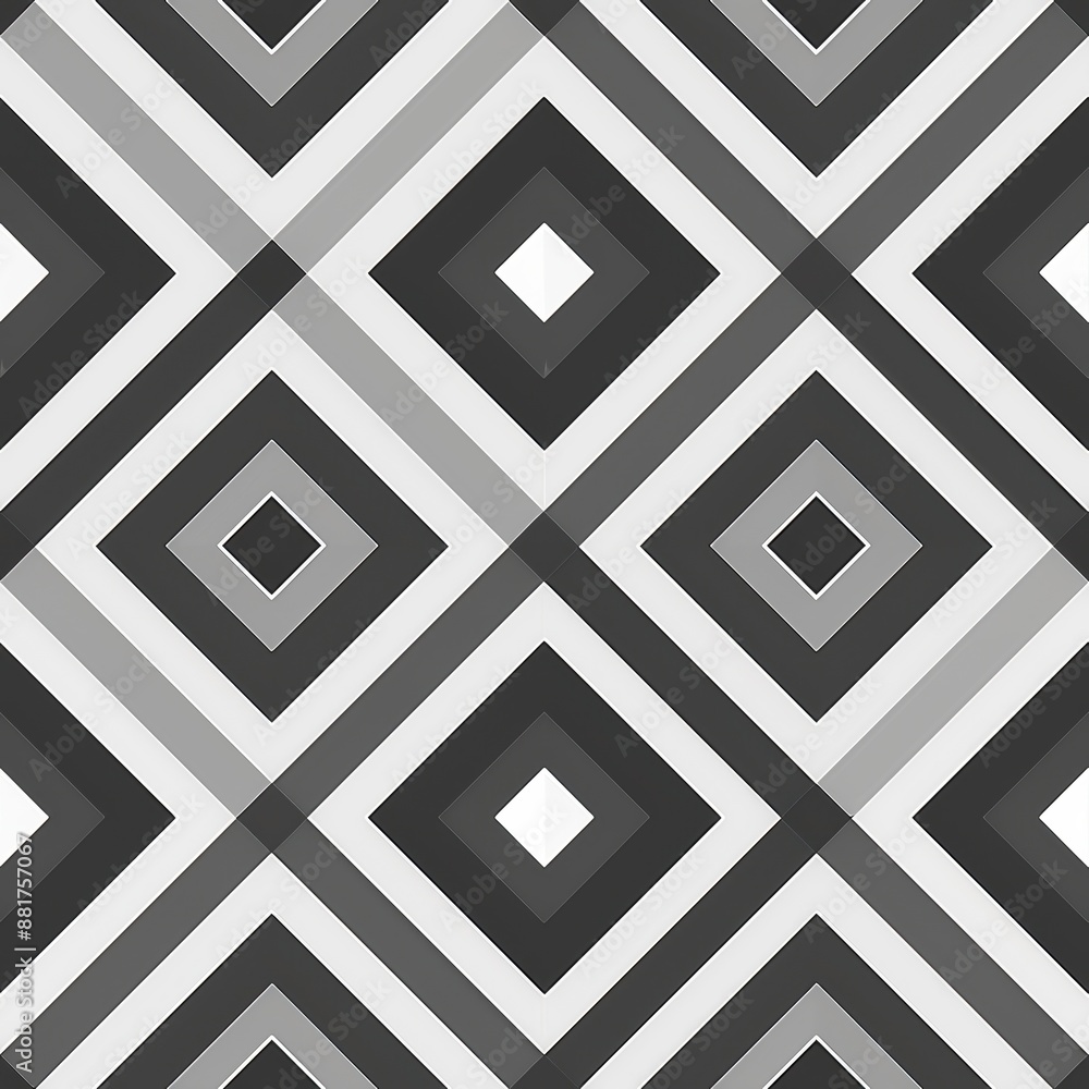 A black and white pattern of squares and triangles A black and white pattern of squares and triangles