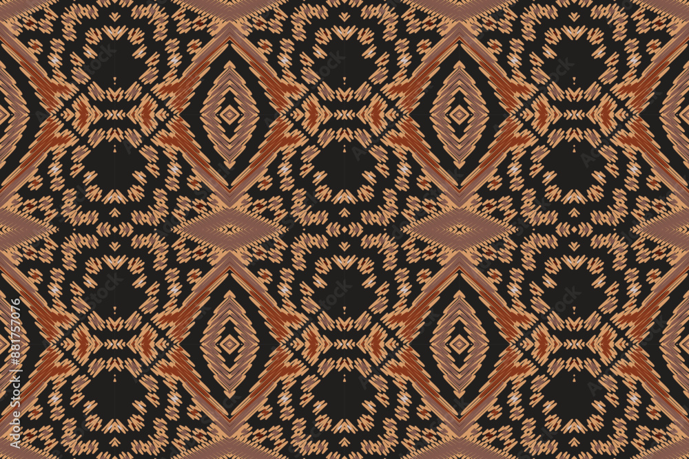 Ikat tribal Indian seamless p attern. Ethnic Aztec fabric carpet mandala ornament native boho chevron textile.Geometric African American oriental tranditional vector illustrations. Embroidery style Ikat tribal Indian seamless p attern. Ethnic Aztec fabric carpet mandala ornament native boho chevron textile.Geometric African American oriental tranditional vector illustrations. Embroidery style