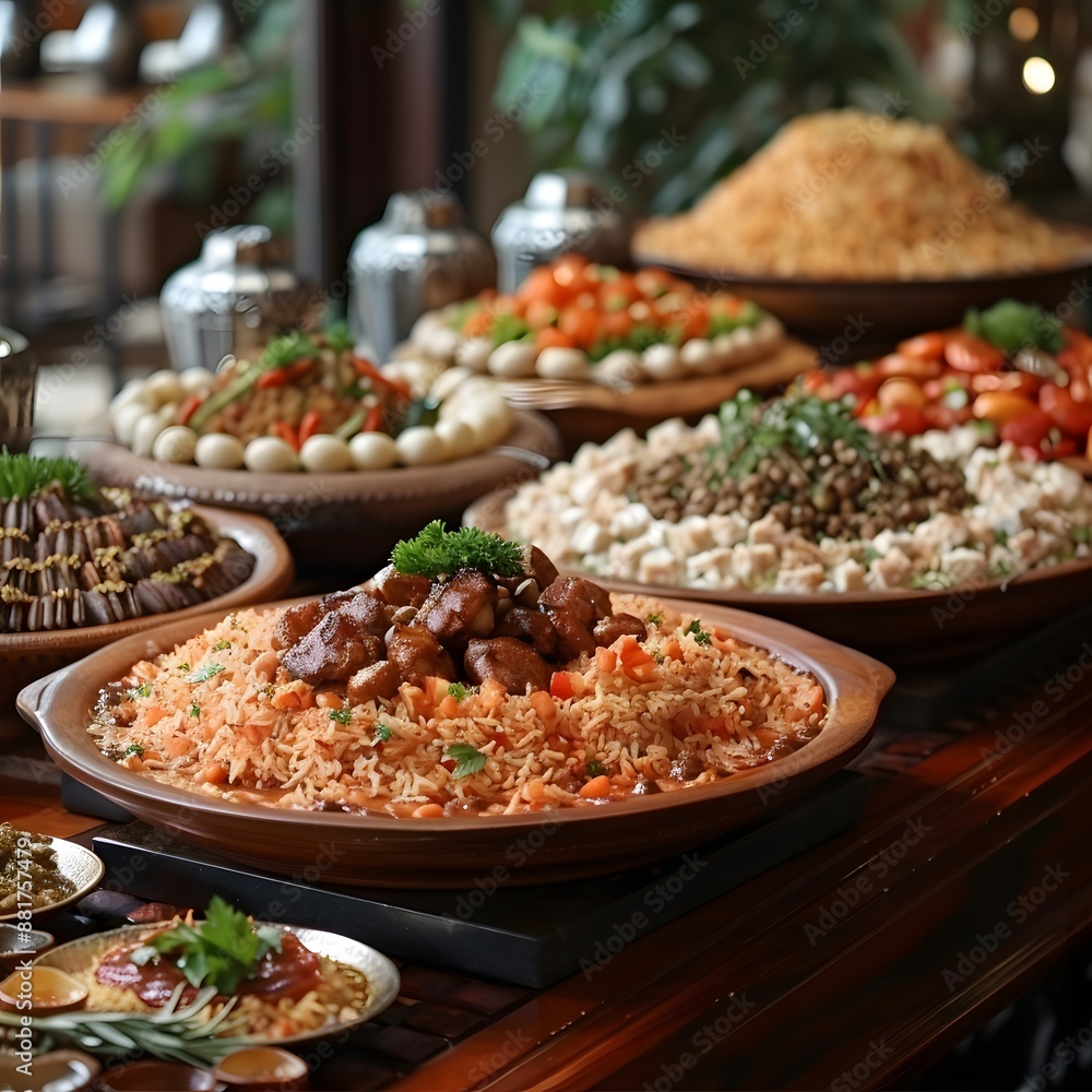 Close Up of a Delicious Middle Eastern Rice Dish Close Up of a Delicious Middle Eastern Rice Dish