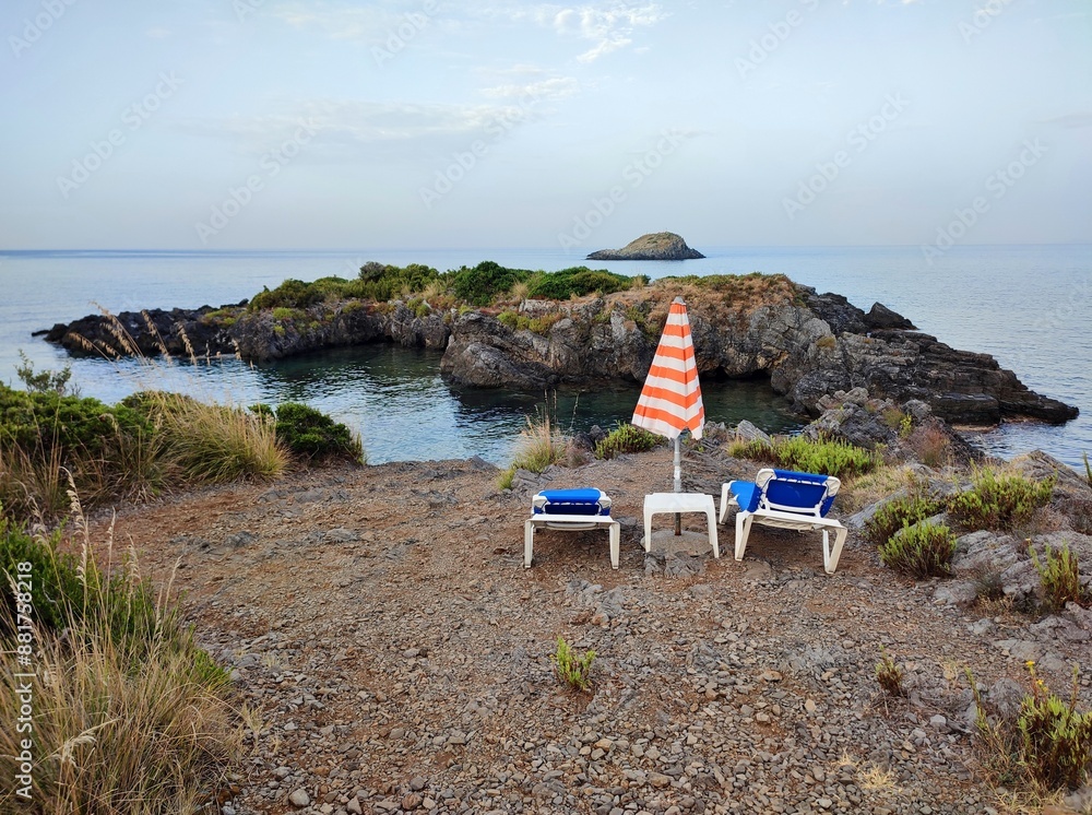 Maratea - Solarium a Punta della Matrella all'alba