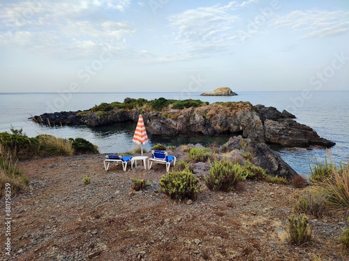 Maratea - Solarium a Punta della Matrella la mattina presto photo