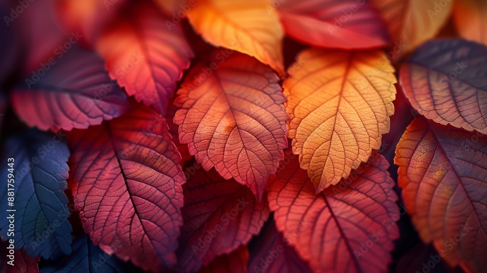 Obraz premium Vibrant Autumn Leaves - Generative AI