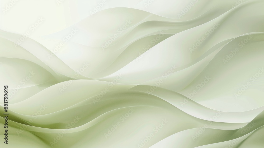 Obraz premium Abstract Green Fabric Waves Abstract Background