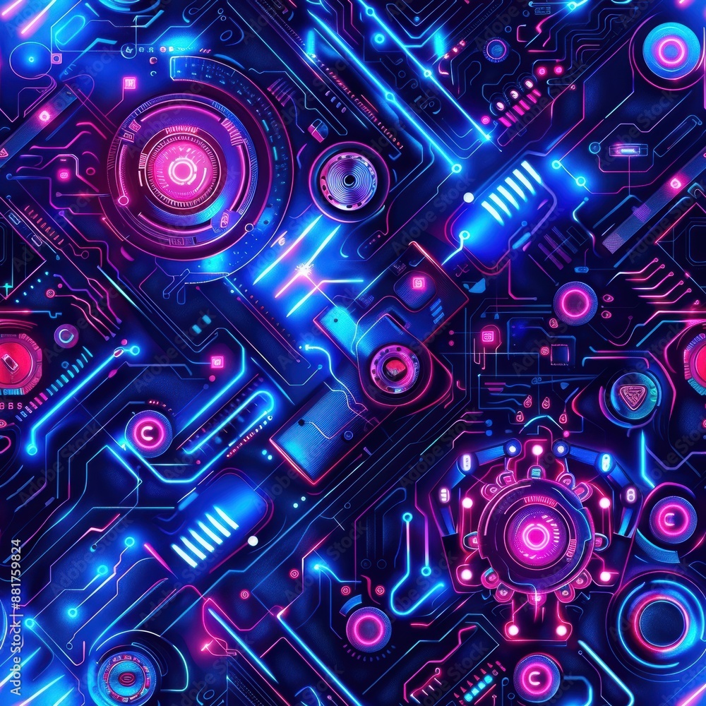 A colorful, futuristic design with many different shapes and patterns. The colors are bright and vibrant, giving the impression of a high-tech, futuristic world. The design is full of energy A colorful, futuristic design with many different shapes and patterns. The colors are bright and vibrant, giving the impression of a high-tech, futuristic world. The design is full of energy