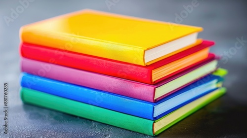 Wallpaper Mural Colorful hardcover books on a table symbolizing education and learning Torontodigital.ca